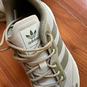 Green Adidas sneakers